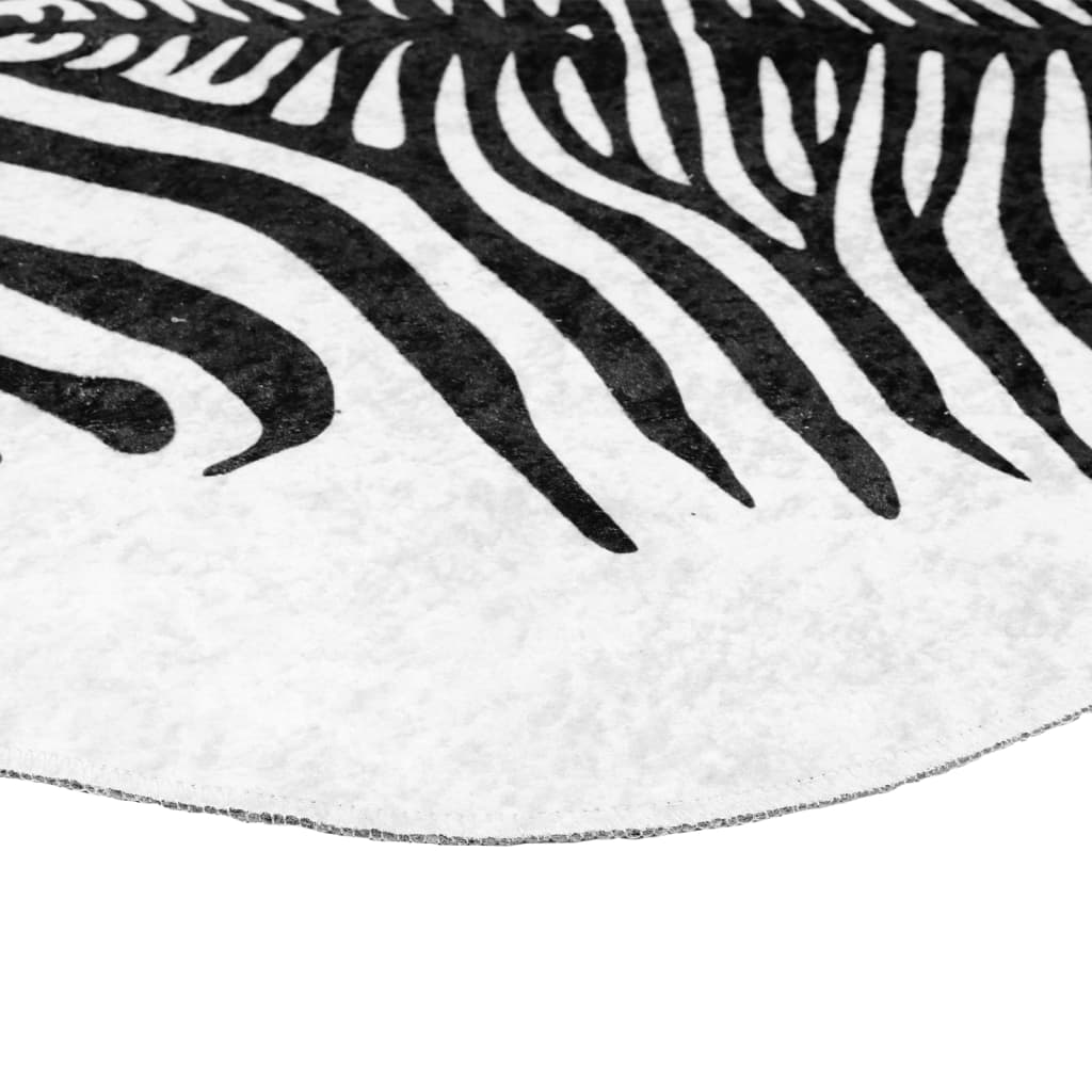 vidaXL fekete-fehér zebramintás mosható csúszásgátló szőnyeg 120x170cm