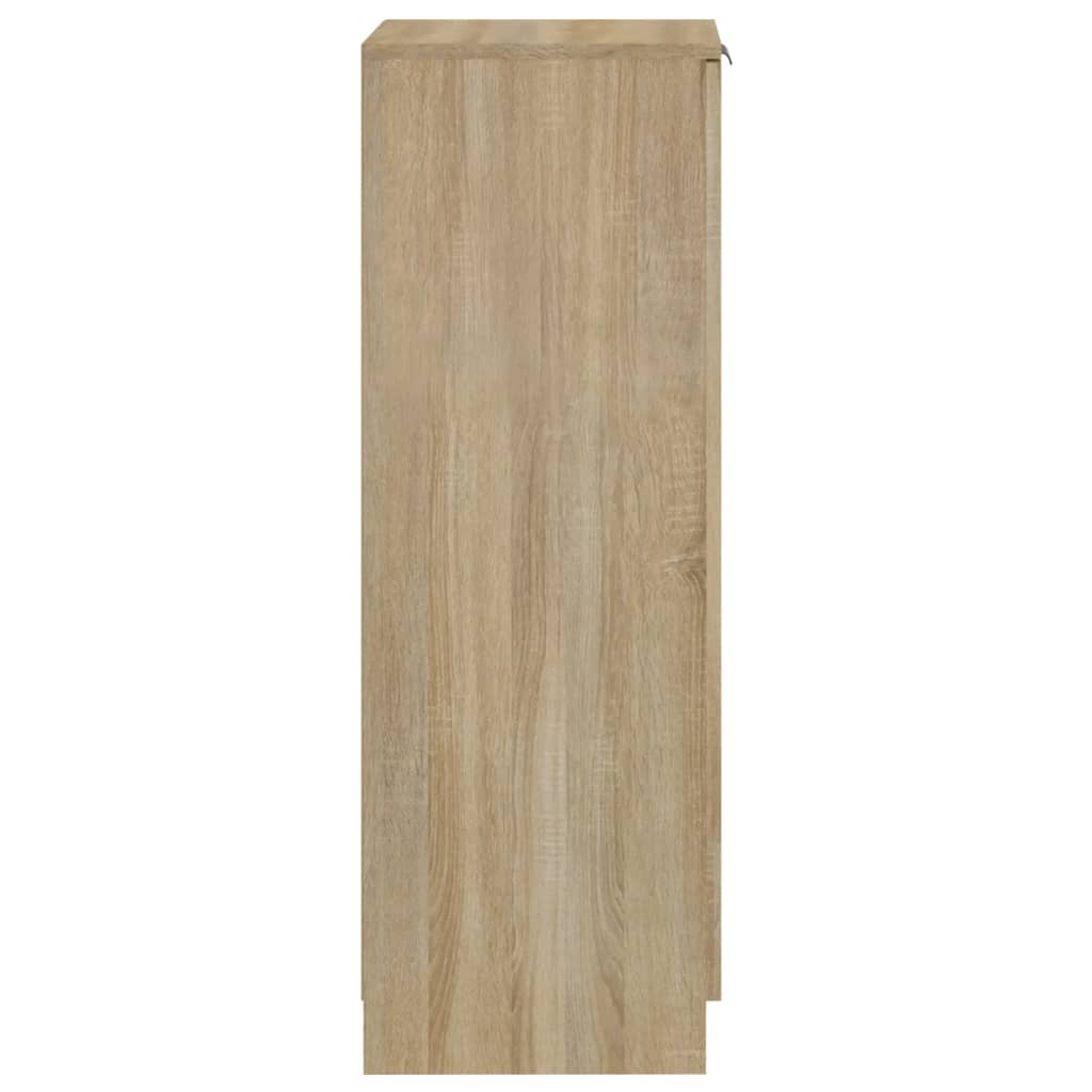 vidaXL sonoma-tölgyszínű szerelt fa cipősszekrény 30 x 35 x 100 cm