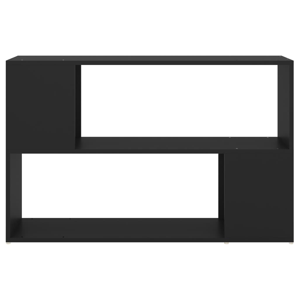 vidaXL fekete forgácslap könyvszekrény 100 x 24 x 63 cm