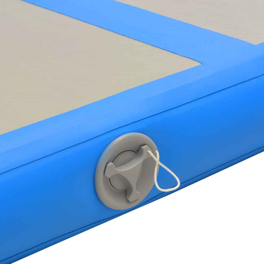 vidaXL kék PVC felfújható tornaszőnyeg pumpával 400 x 100 x 10 cm