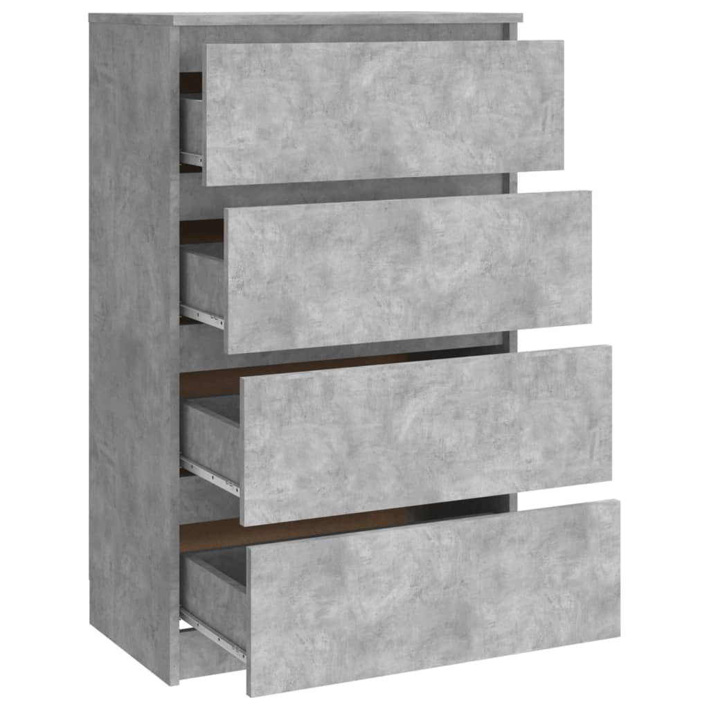 vidaXL betonszürke szerelt fa tálalószekrény 60 x 35 x 98,5 cm