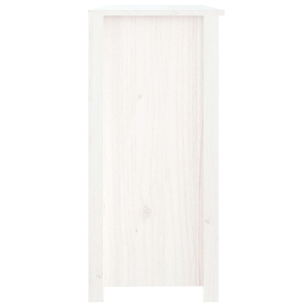 vidaXL fehér tömör fenyőfa tálalószekrény 100 x 35 x 74 cm