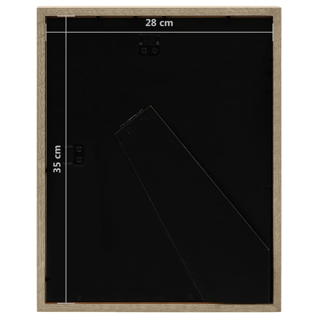 vidaXL 3 db sötét faszínű 28x35cm fényképkeret 4 db 10x15 cm-es képhez