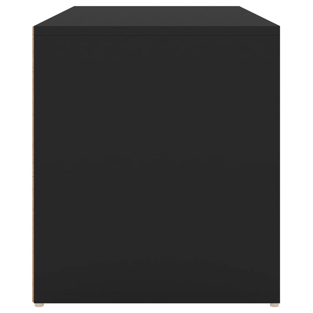 vidaXL fekete forgácslap előszoba pad 80 x 40 x 45 cm