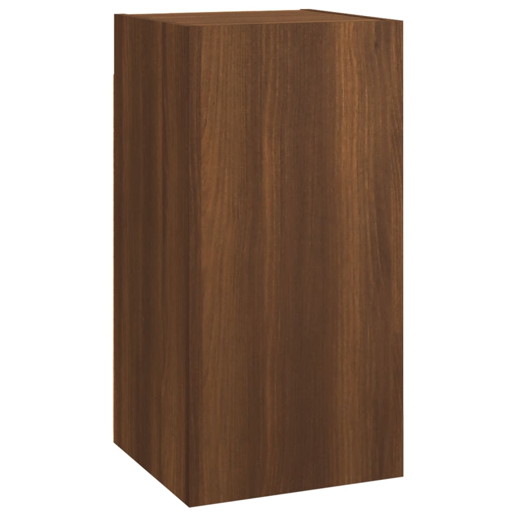 vidaXL 7 db barna tölgyszínű szerelt fa TV-szekrény 30,5 x 30 x 60 cm