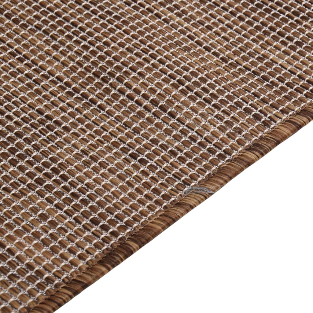 vidaXL barna lapos szövésű kültéri szőnyeg 200 x 280 cm