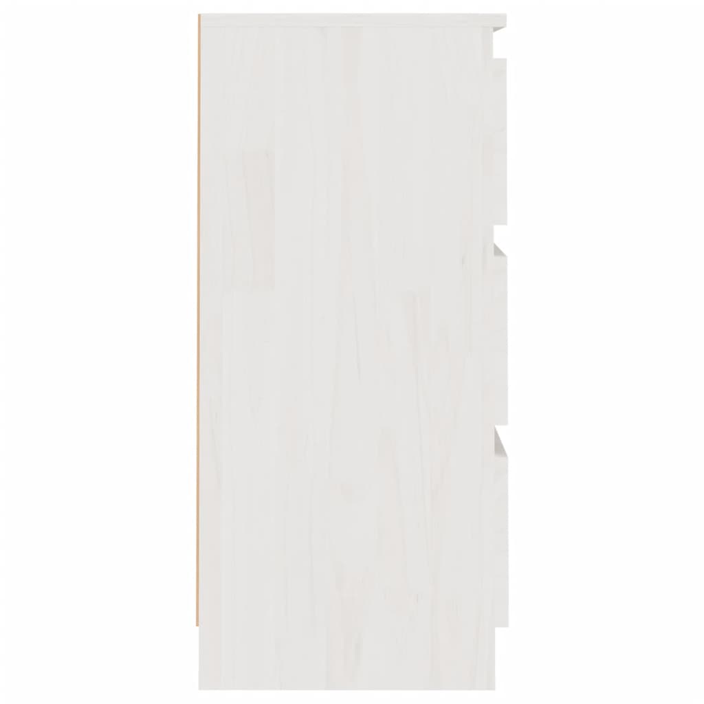 vidaXL 2 db fehér tömör fenyőfa éjjeliszekrény 40 x 29,5 x 64 cm