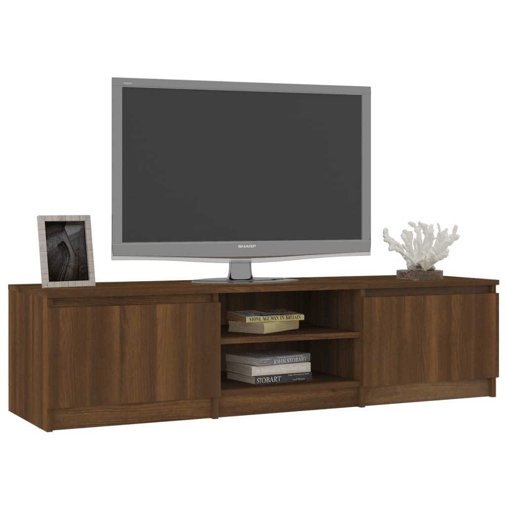 vidaXL barna tölgyszínű szerelt fa TV-szekrény 140 x 40 x 35,5 cm