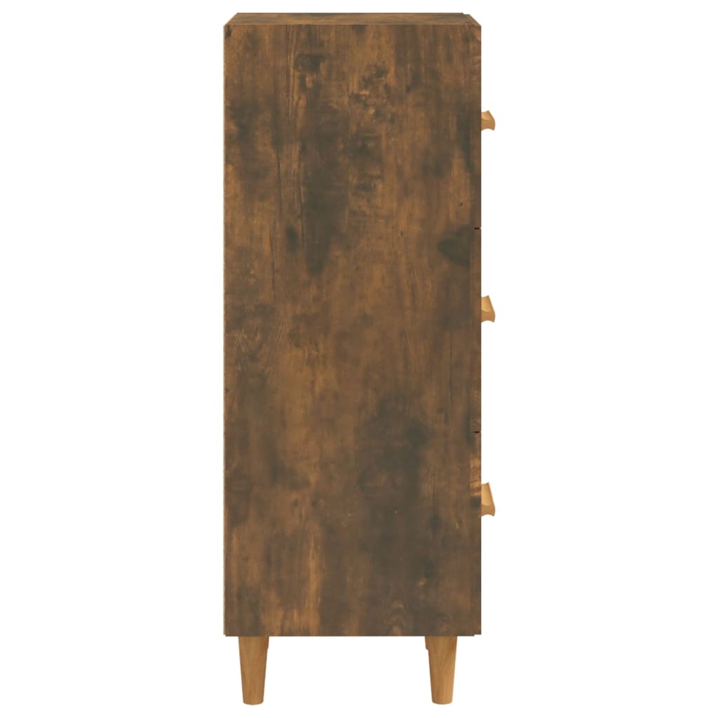 vidaXL füstös tölgy színű szerelt fa tálalószekrény 34,5 x 34 x 90 cm