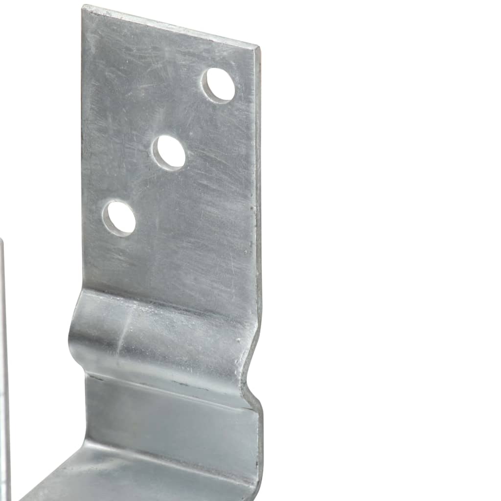 vidaXL 6 db ezüstszínű horganyzott acél kerítéshorgony 8 x 6 x 15 cm