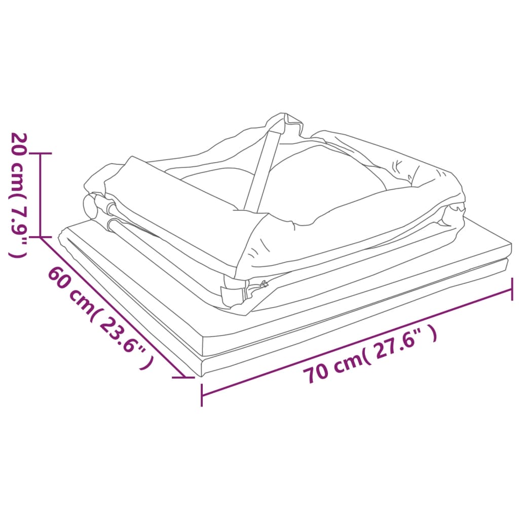 vidaXL tópszínű vászonszövet babajáróka matraccal