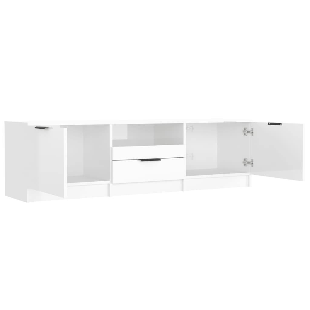 vidaXL fehér magasfényű szerelt fa TV-szekrény 140x35x40 cm