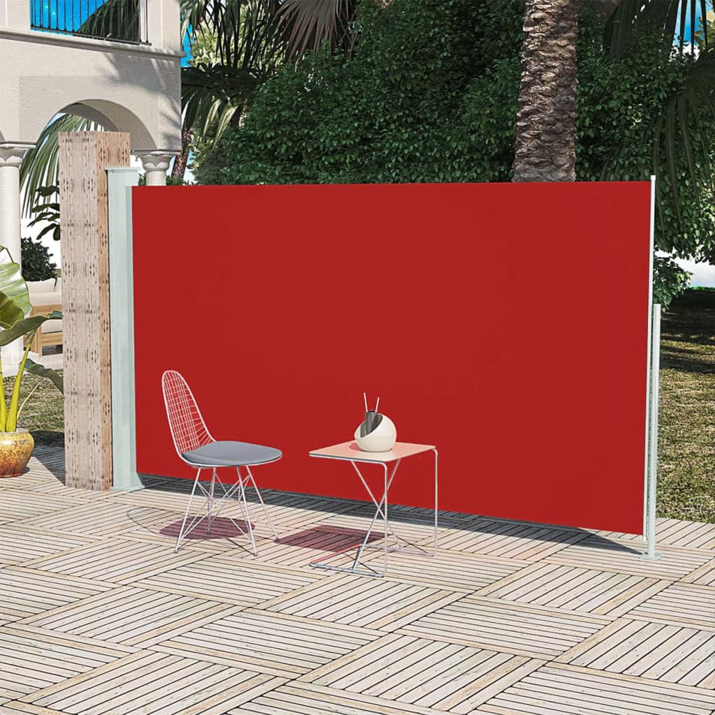 vidaXL veranda, terasz válaszfal 160 x 300 cm piros