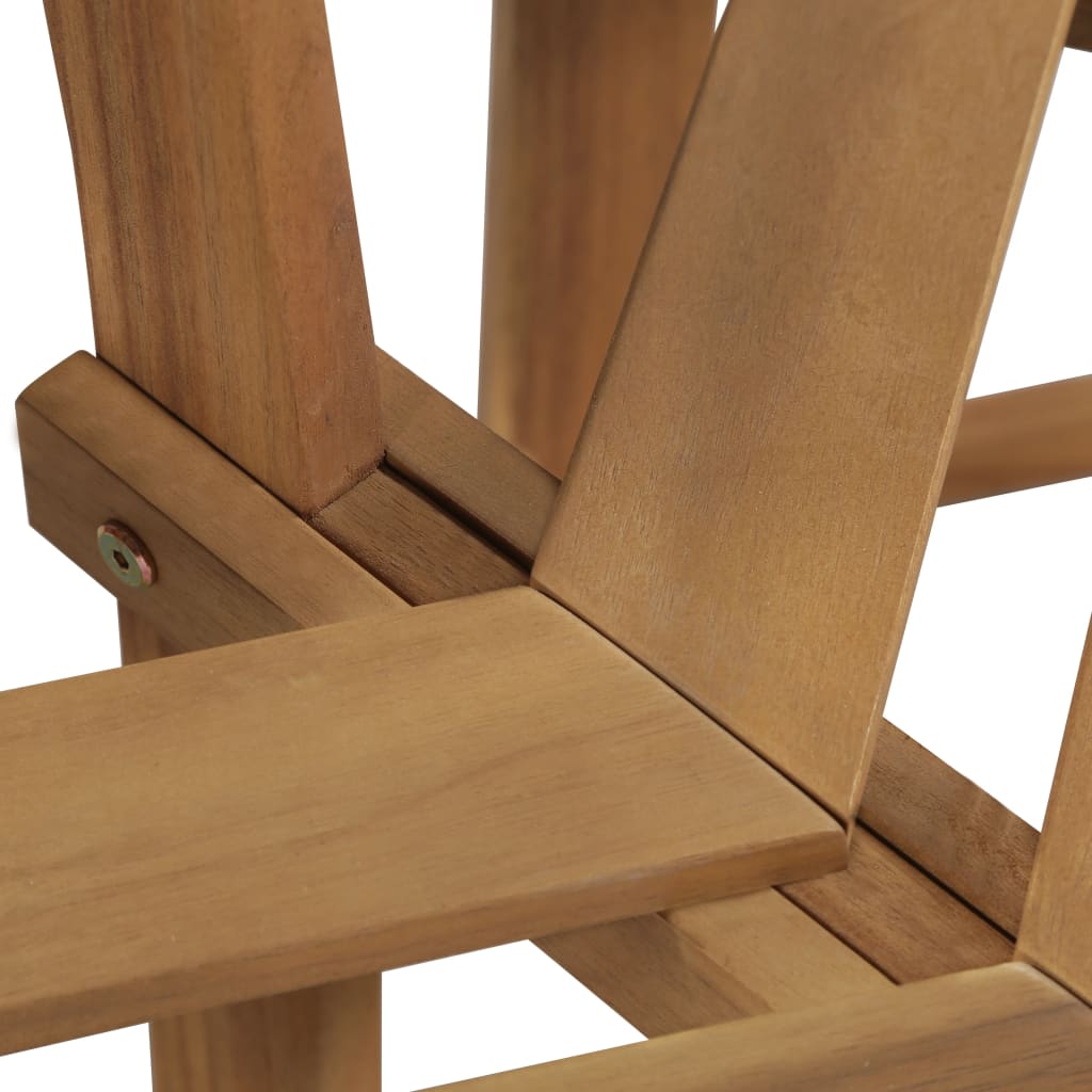vidaXL fa köré építhető fél-hatszögletű tömör akácfa pad 160 cm
