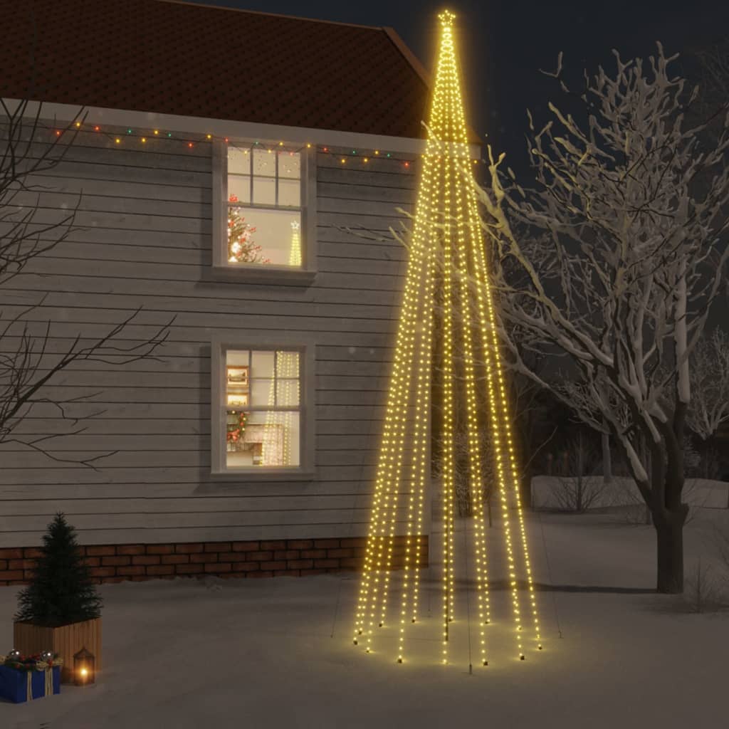 vidaXL karácsonyfa cövekkel 1134 meleg fehér LED-del 800 cm