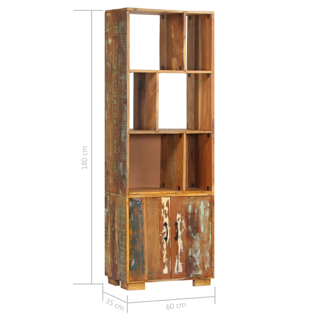 vidaXL tömör újrahasznosított fa könyvespolc 60 x 35 x 180 cm