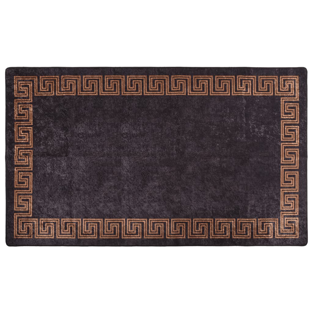 vidaXL fekete és arany csúszásmentes mosható szőnyeg 190 x 300 cm