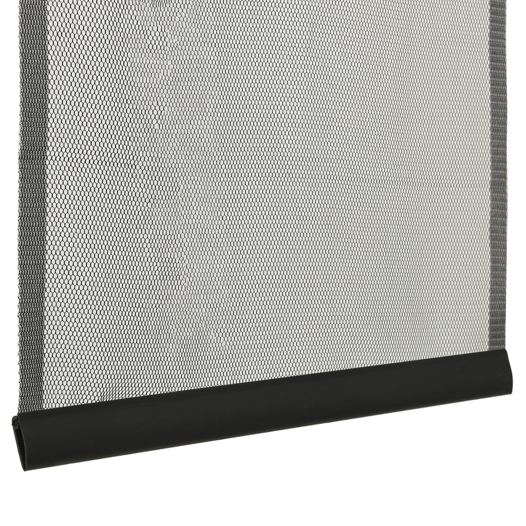 vidaXL fekete szúnyogháló ajtóra 10 részes hálós függönnyel 240x240 cm