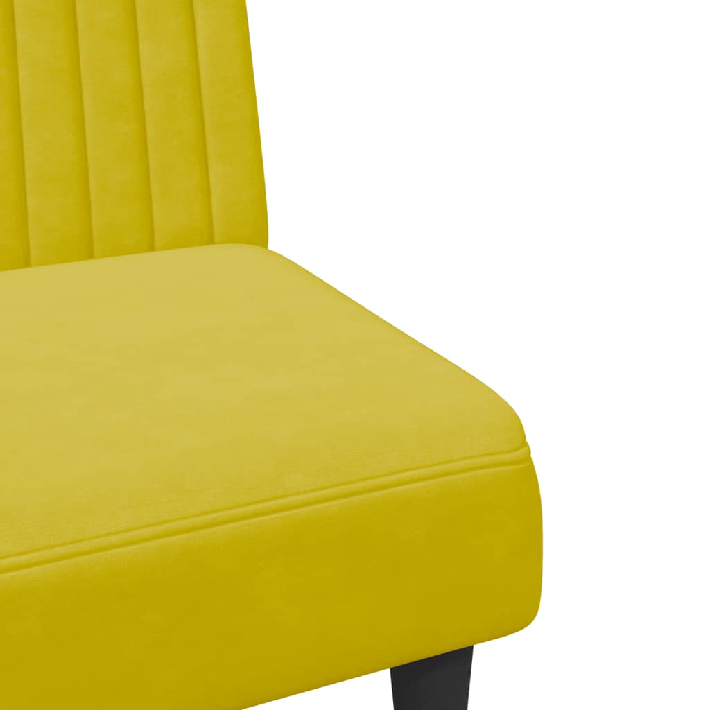 vidaXL 2 részes sárga bársony ülőgarnitúra