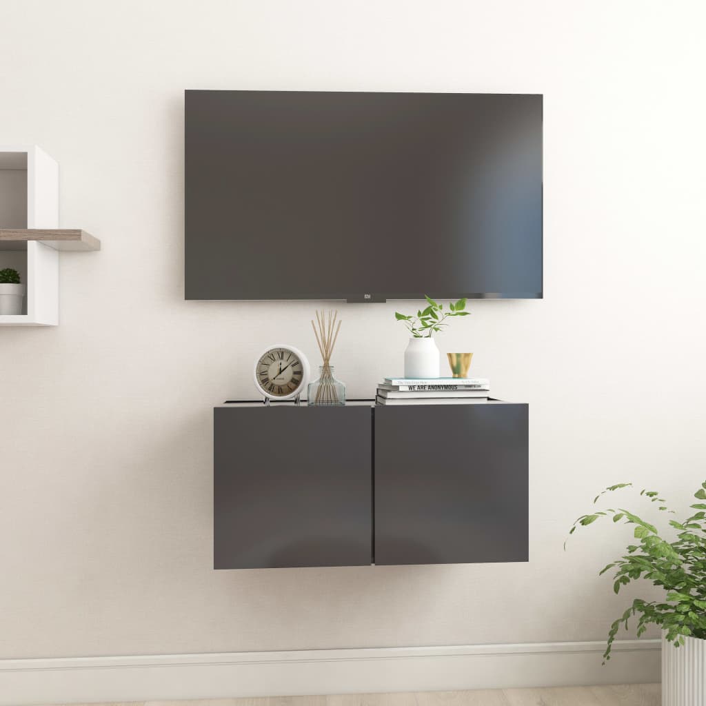 vidaXL szürke függő TV-szekrény 60 x 30 x 30 cm