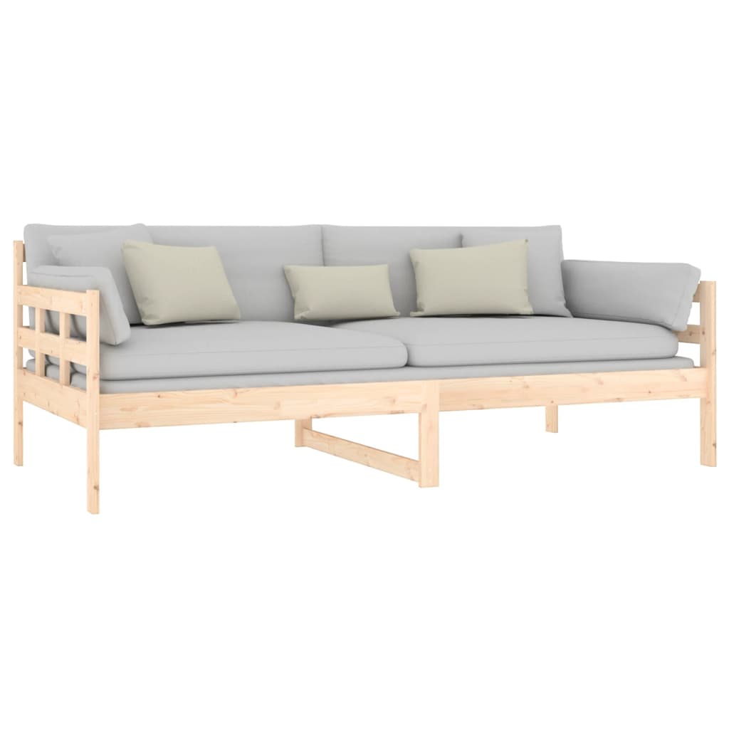 vidaXL tömör fenyőfa kanapéágy 90 x 190 cm