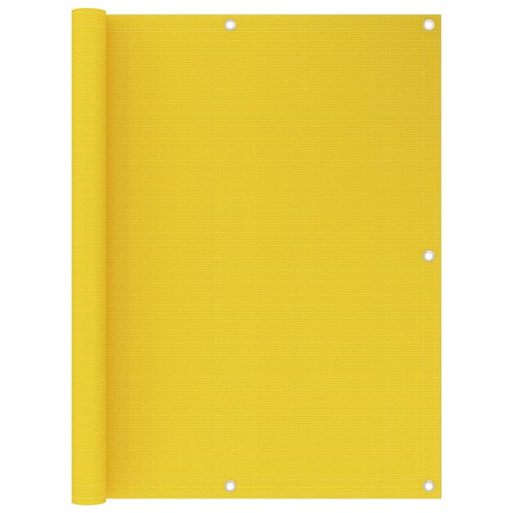 vidaXL sárga HDPE erkélytakaró 120 x 300 cm