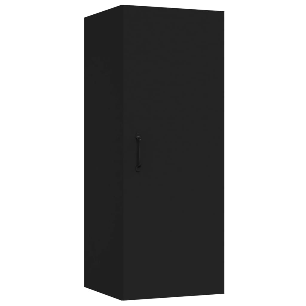 vidaXL fekete szerelt fa faliszekrény 34,5 x 34 x 90 cm