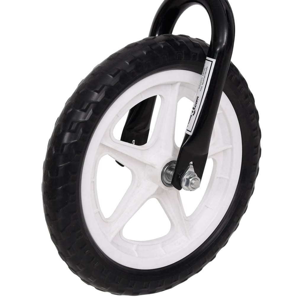 vidaXL fekete egyensúlykerékpár 9,5"-es kerekekkel