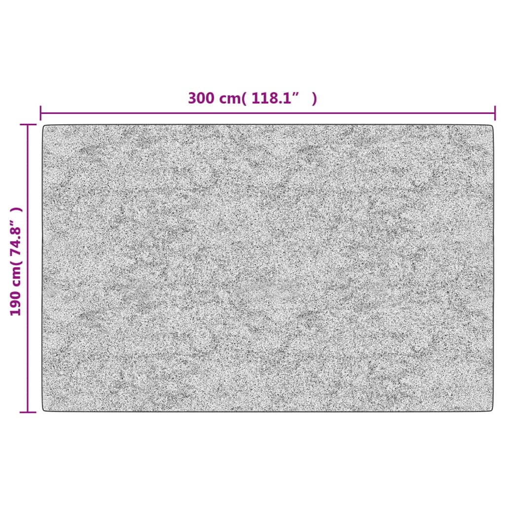 vidaXL antracitszürke csúszásmentes mosható szőnyeg 190 x 300 cm