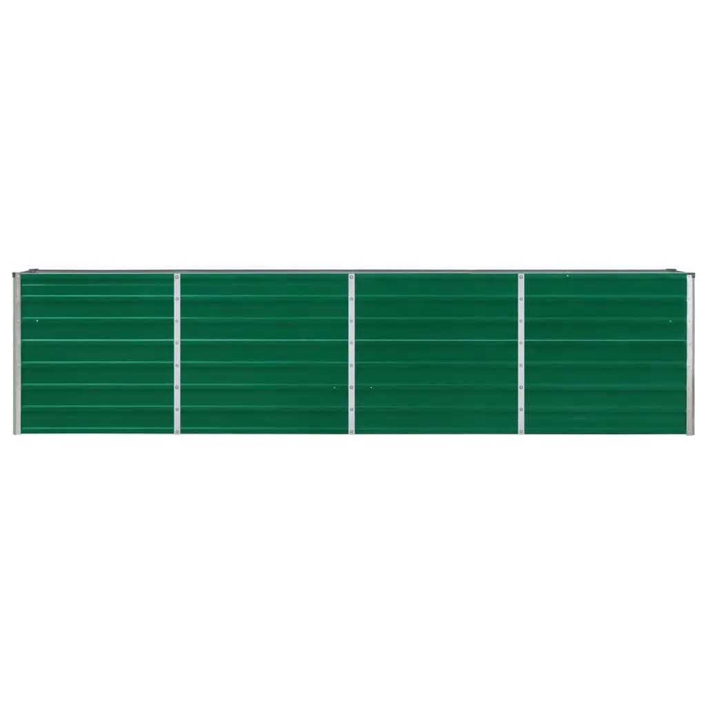 vidaXL zöld horganyzott acél kerti magaságyás 320 x 40 x 77 cm