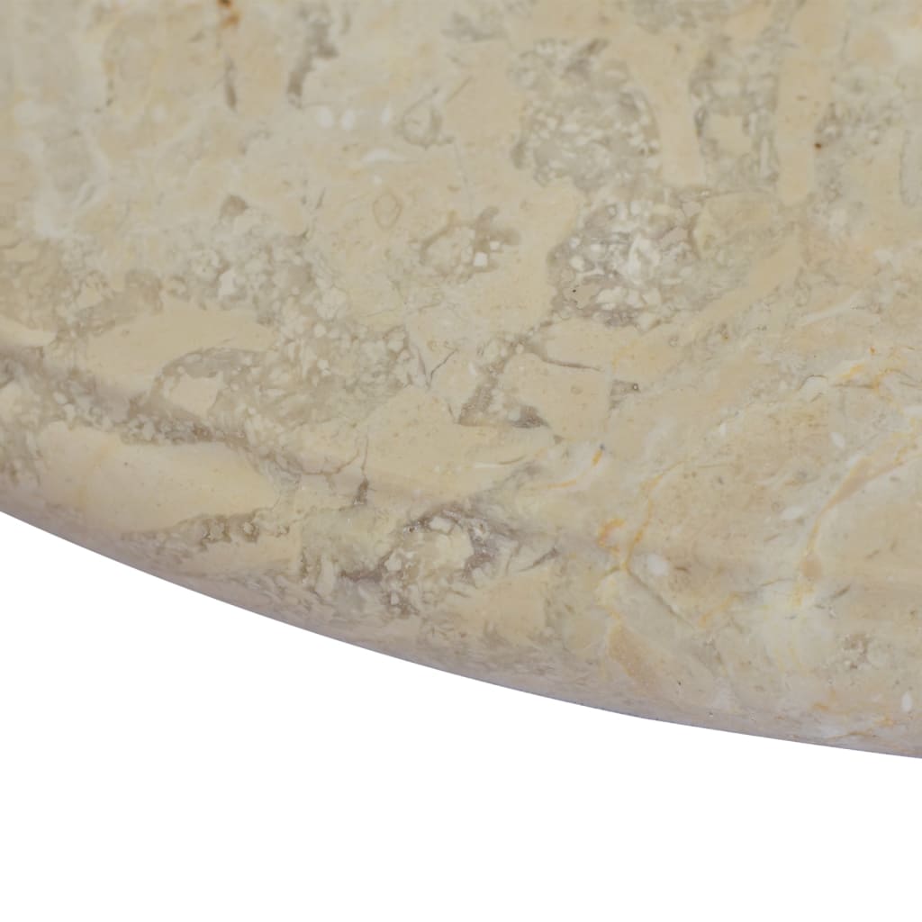 vidaXL krémszínű márvány asztallap Ø60 x 2,5 cm