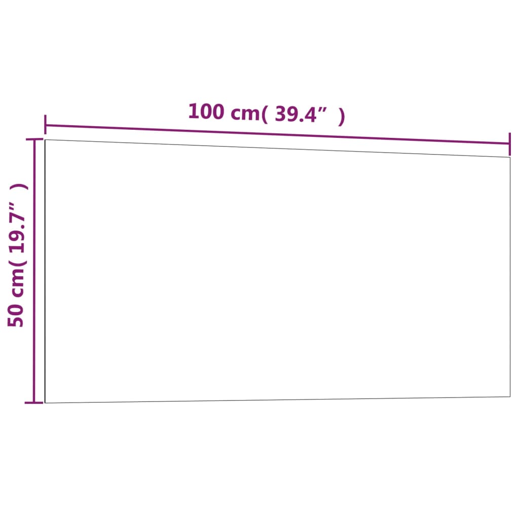 vidaXL fehér falra szerelhető edzett üveg mágnestábla 100 x 50 cm