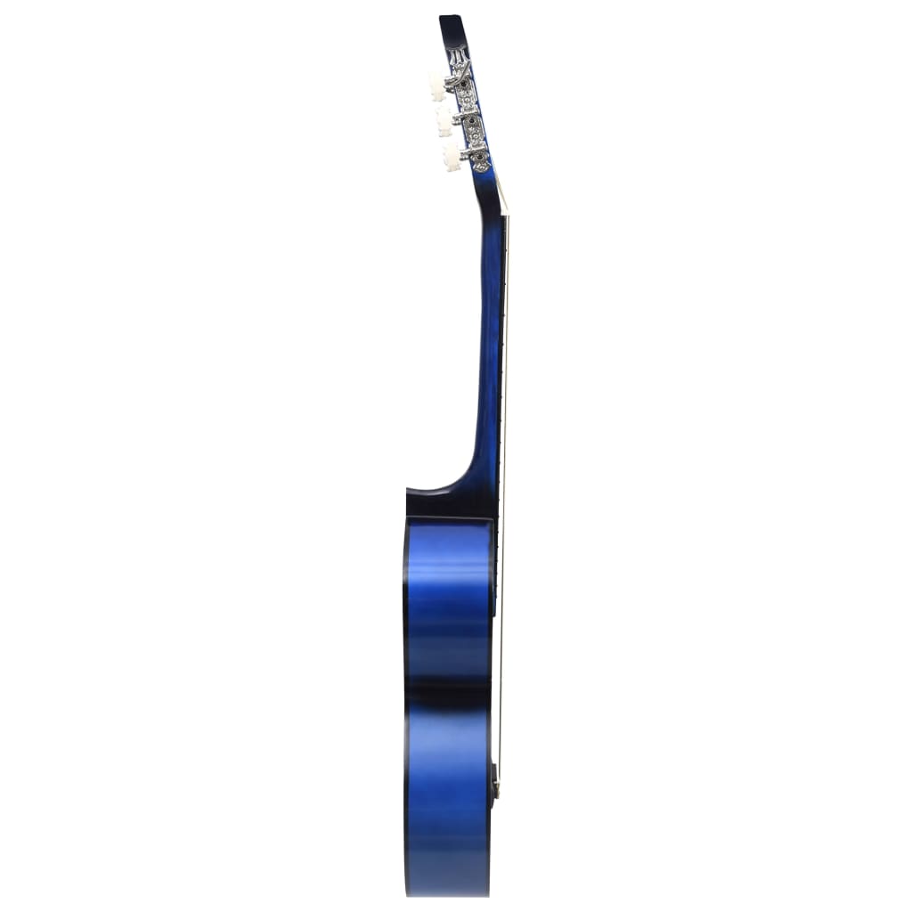 vidaXL 12 darabos kék klasszikus gitár kezdőkészlet 4/4 39"