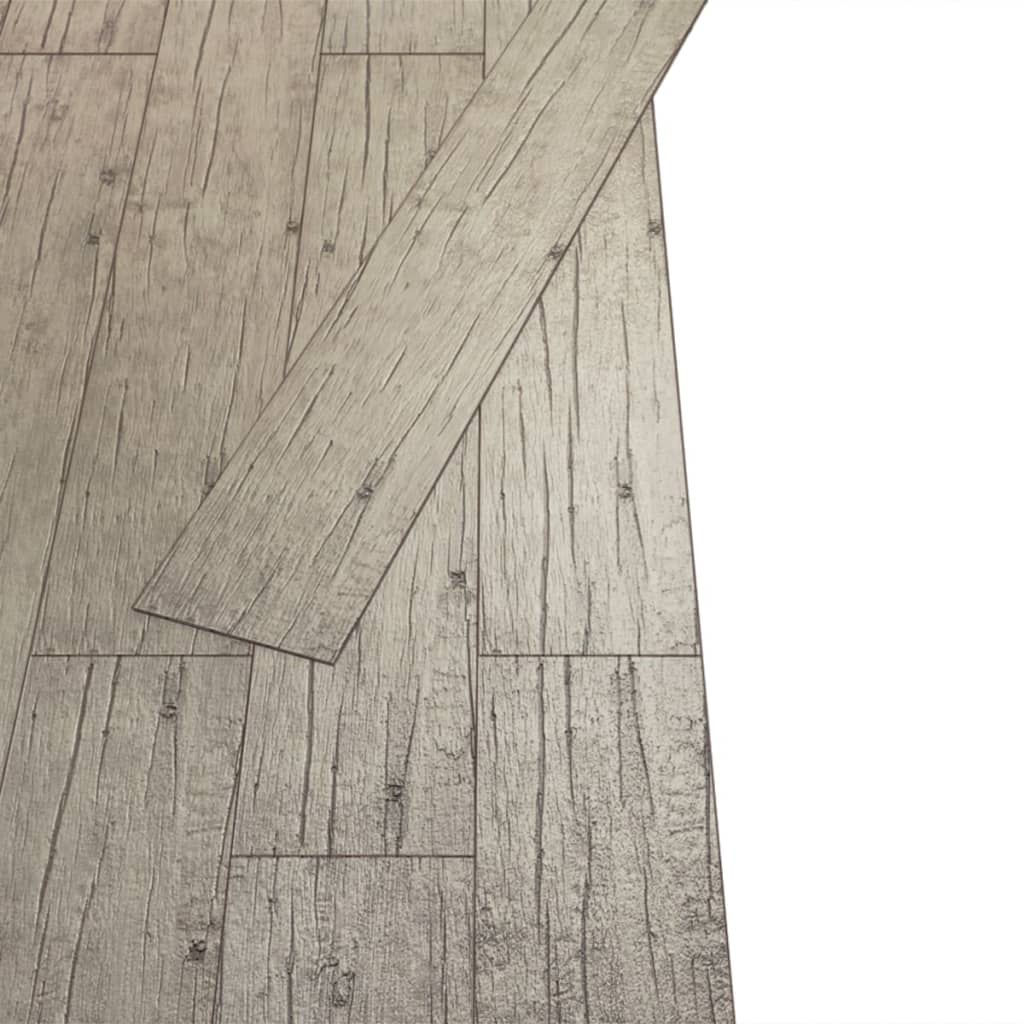 vidaXL világos tölgyszínű 2 mm-es PVC padlóburkoló lapok 5,21 m²