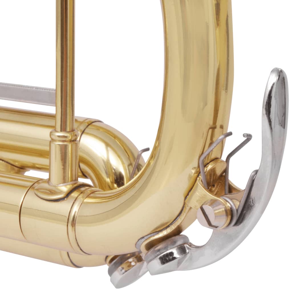 vidaXL Arany lakkal bevont sárga réz trombita