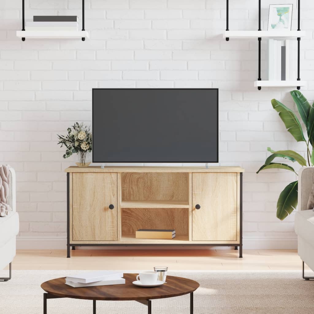 vidaXL sonoma-tölgyszínű szerelt fa fali TV-szekrény 100x40x50 cm