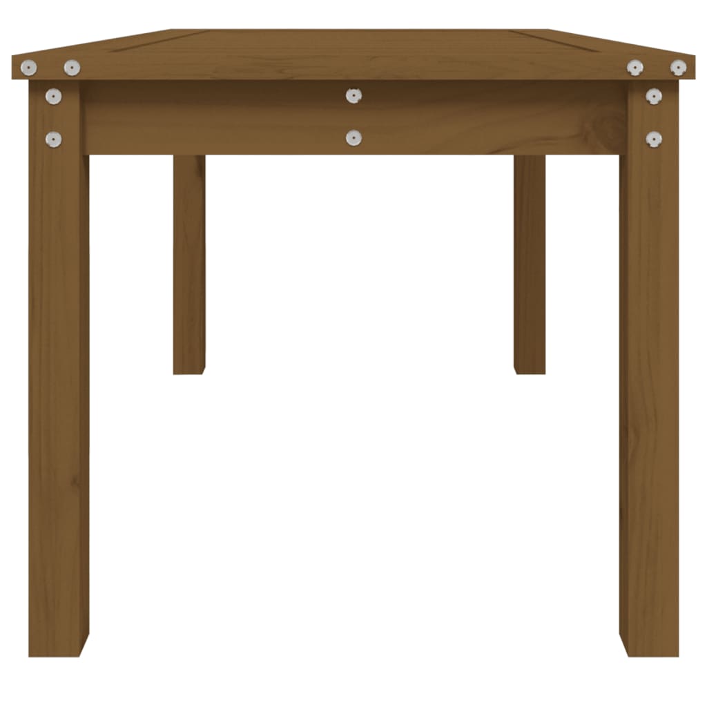 vidaXL mézbarna tömör fenyőfa kerti asztal 82,5x50,5x45 cm