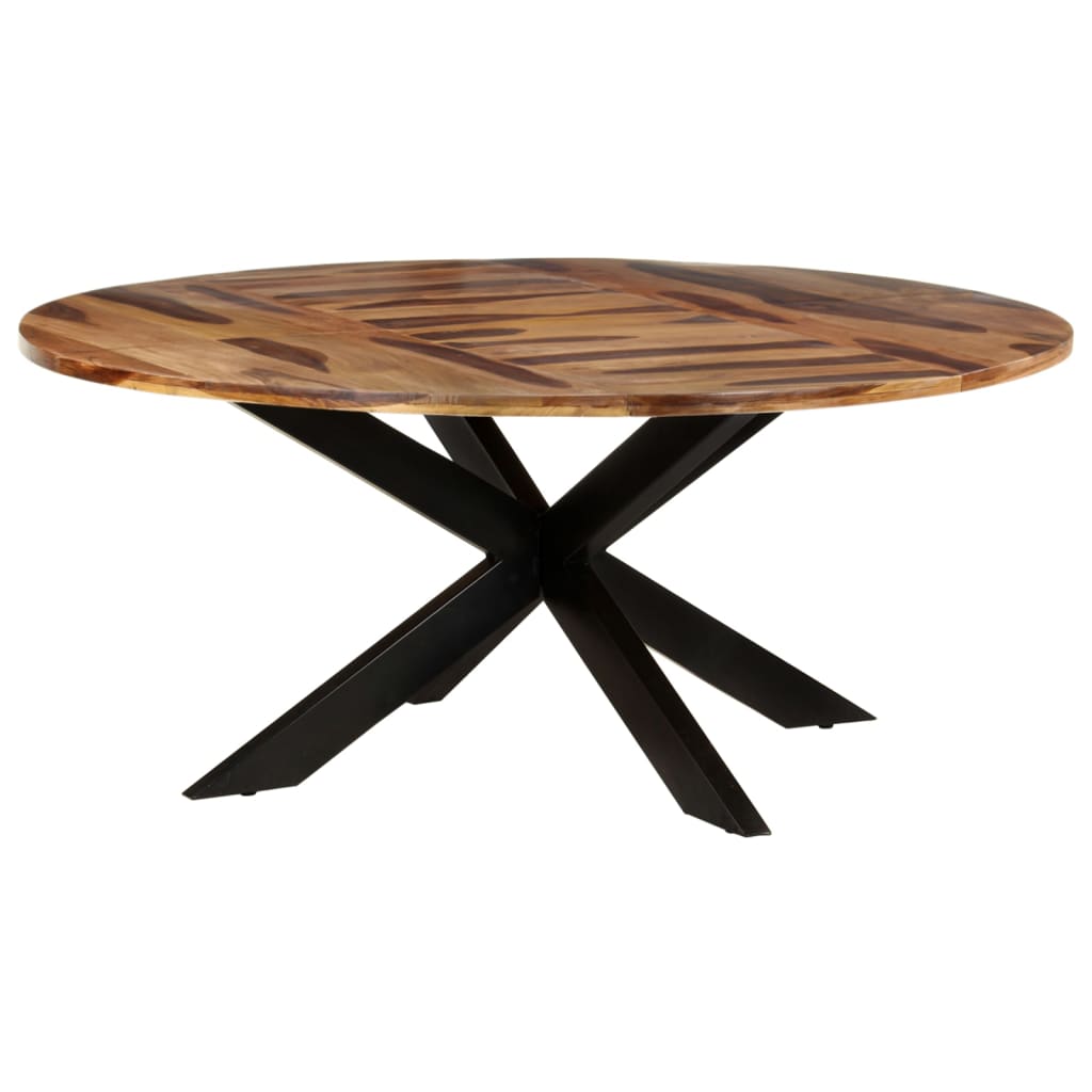 vidaXL kerek akácfa étkezőasztal mézszínű felülettel 175 x 75 cm