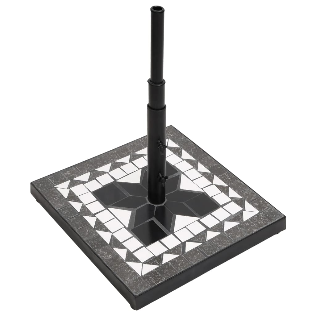 vidaXL fekete és fehér négyzet alakú napernyő talp 12 kg