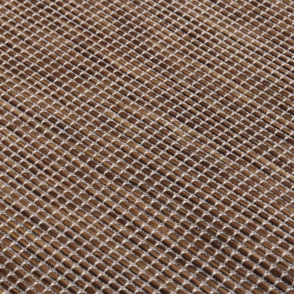 vidaXL barna lapos szövésű kültéri szőnyeg 80 x 150 cm