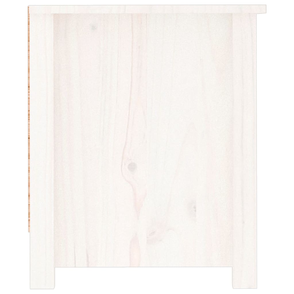 vidaXL fehér tömör fenyőfa cipősszekrény 110 x 38 x 45,5 cm