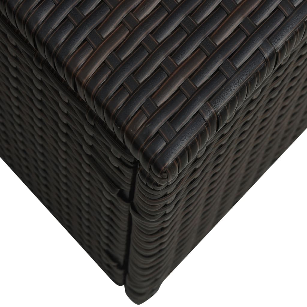 vidaXL 5-részes barna polyrattan kerti ülőgarnitúra párnákkal