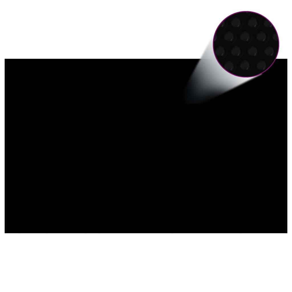 vidaXL fekete és kék napelemes lebegő PE medencefólia 260 x 160 cm
