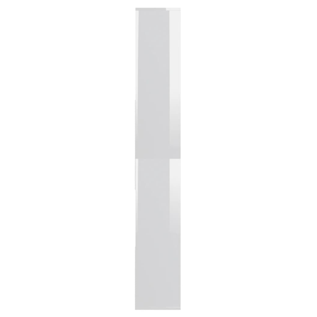vidaXL magasfényű fehér forgácslap könyvszekrény 67 x 24 x 161 cm