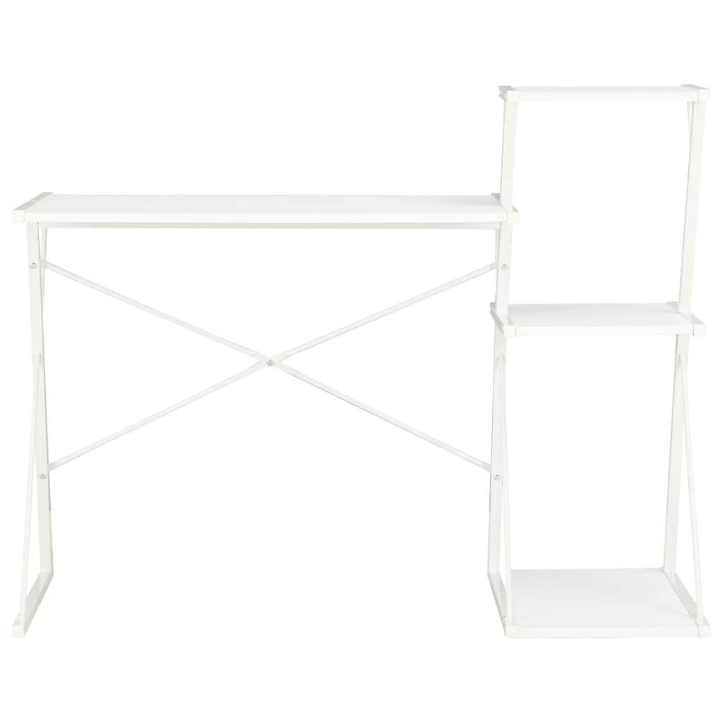 vidaXL fehér íróasztal polccal 116 x 50 x 93 cm