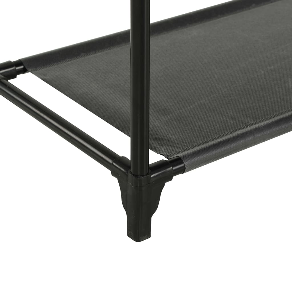 vidaXL fekete acél/nemszőtt textília ruhaállvány 55 x 28,5 x 175 cm