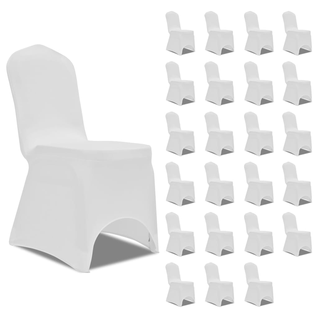 vidaXL 24 db fehér sztreccs székszoknya