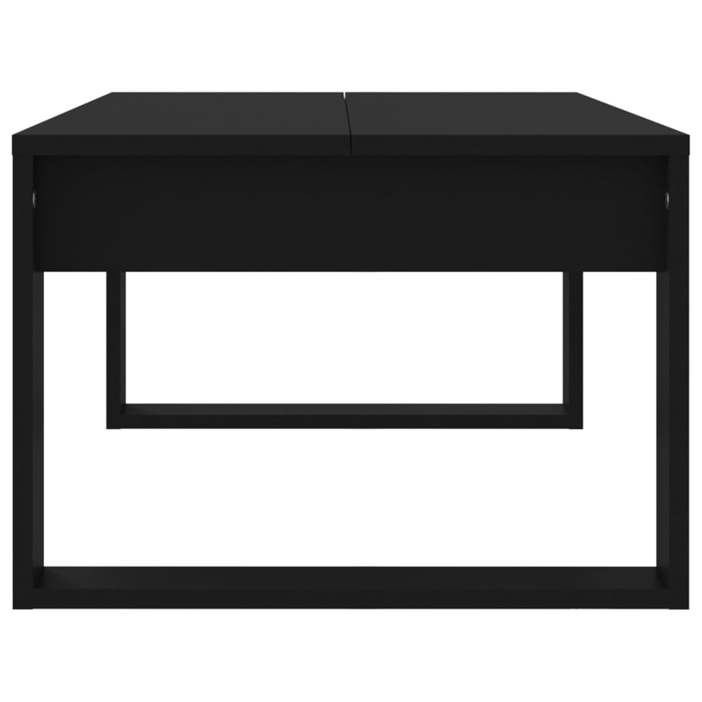 vidaXL fekete szerelt fa dohányzóasztal 102 x 50 x 35 cm
