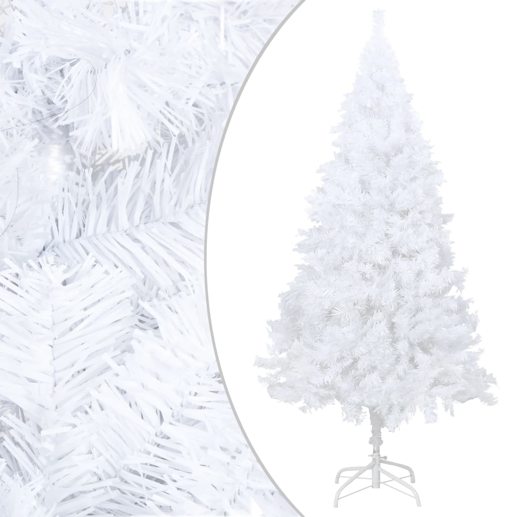 vidaXL fehér megvilágított műkarácsonyfa vastag ágakkal 150 cm