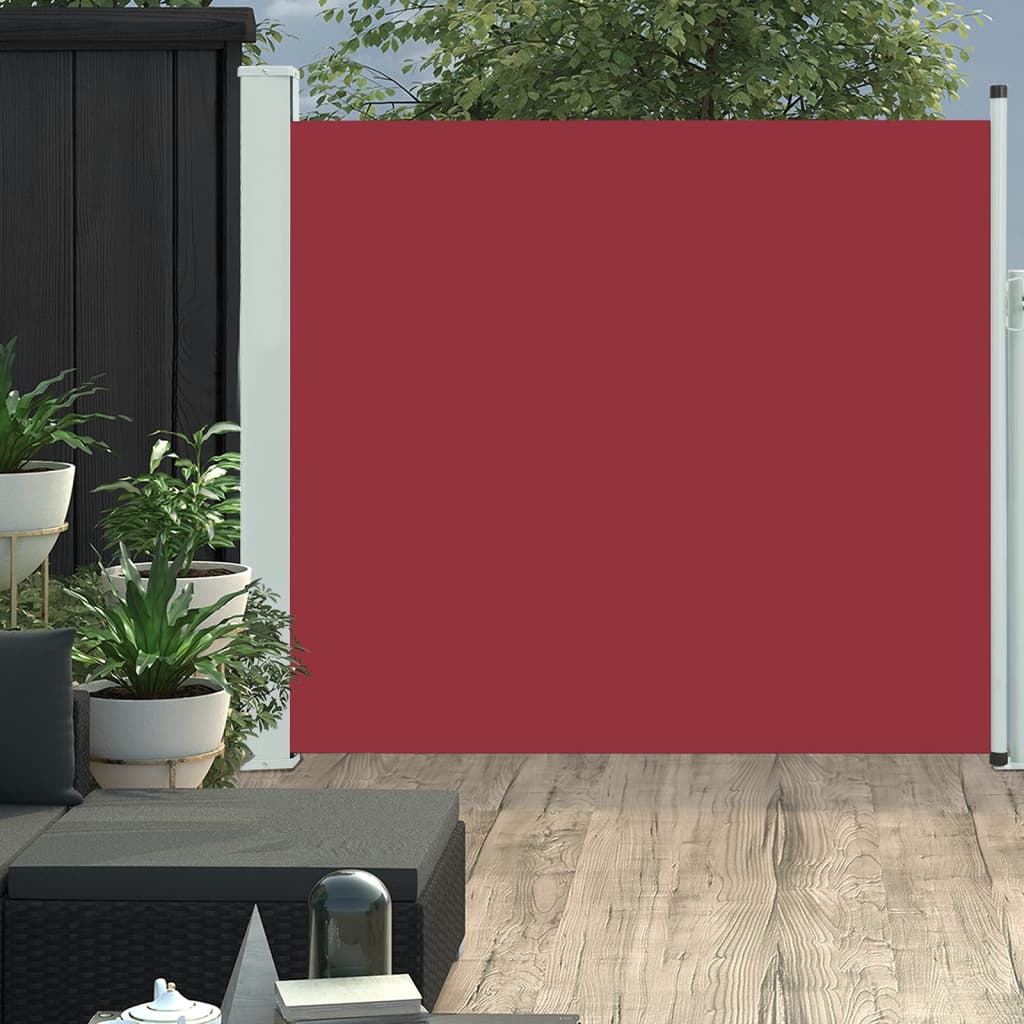 vidaXL piros kihúzható oldalsó teraszi napellenző 170 x 300 cm